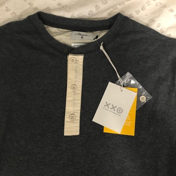 NWT 3.1 Phillip Lim Long Sleeve Round Neck Henley T-shirt - Picture 3 of 6